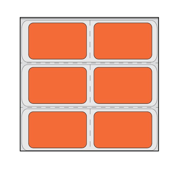 Direct Thermal Piggy Back Label, Strip Style 2-up 13/16" x 1-11/16"